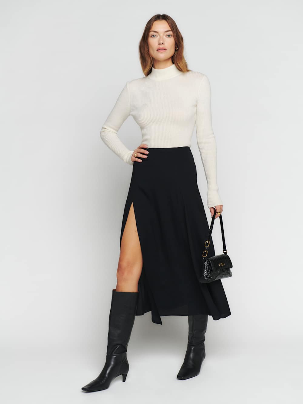 Reformation Petites Zoe Skirt - Black