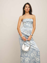 Reformation Frankie Silk Dress - Porcelain