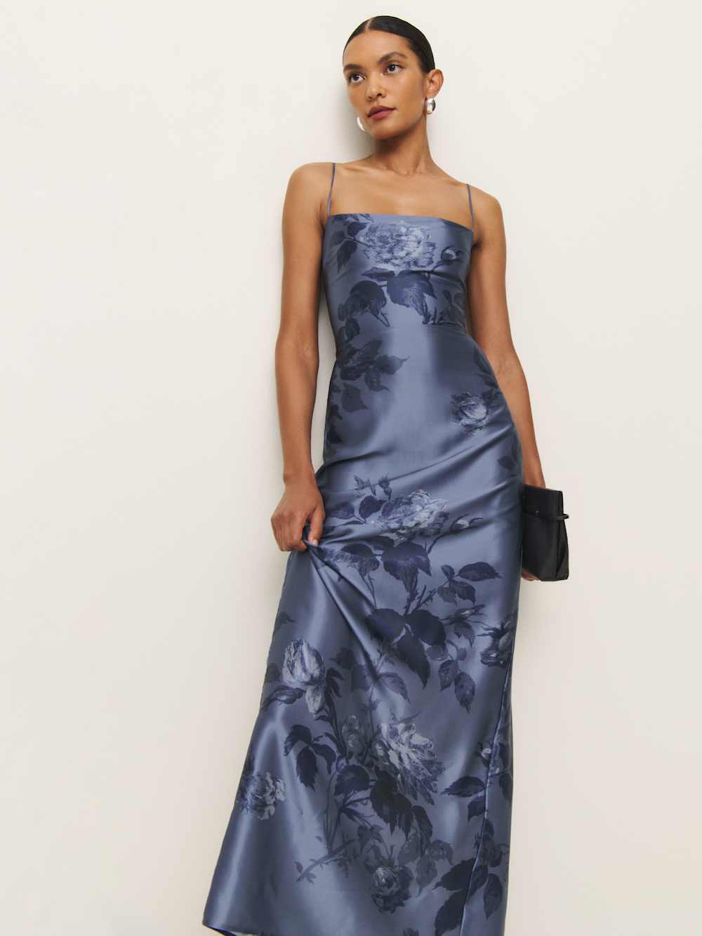 Reformation Frankie Silk Dress - Trieste Border