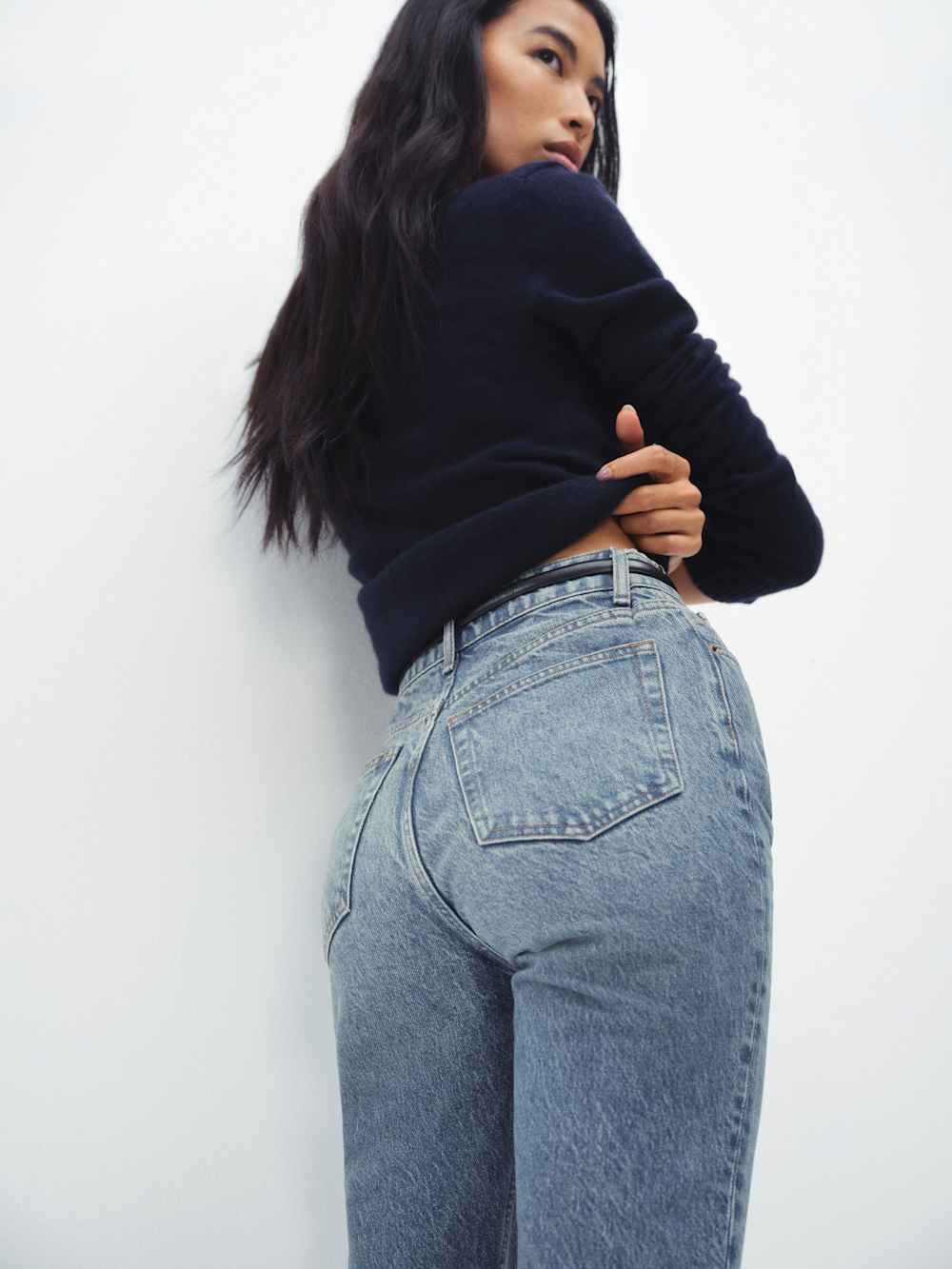 Reformation Cynthia High Rise Straight Cropped Jeans - Colorado