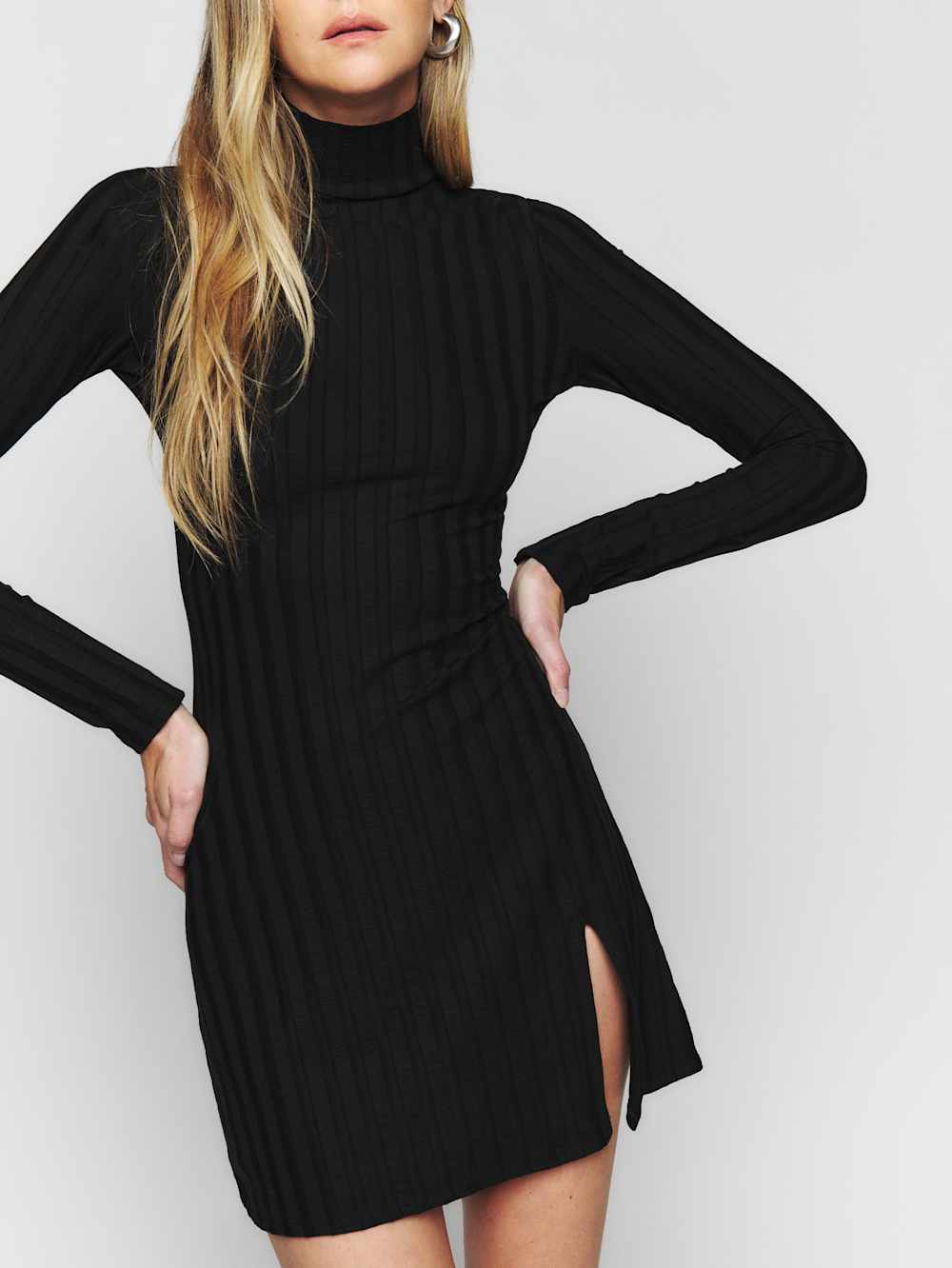 Reformation Libra Knit Dress - Black