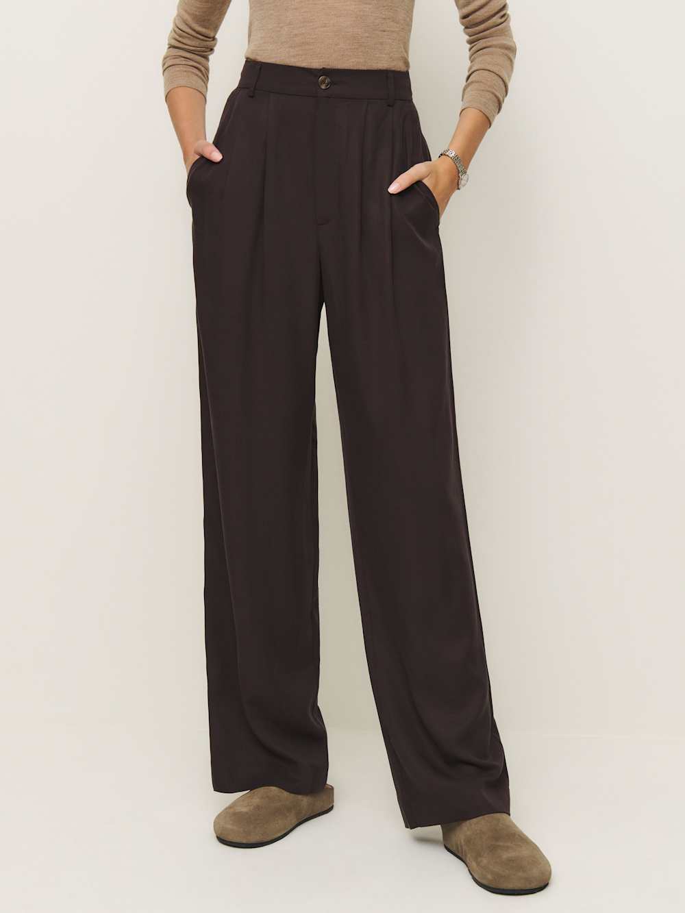 Reformation Mason Pant - Black Currant