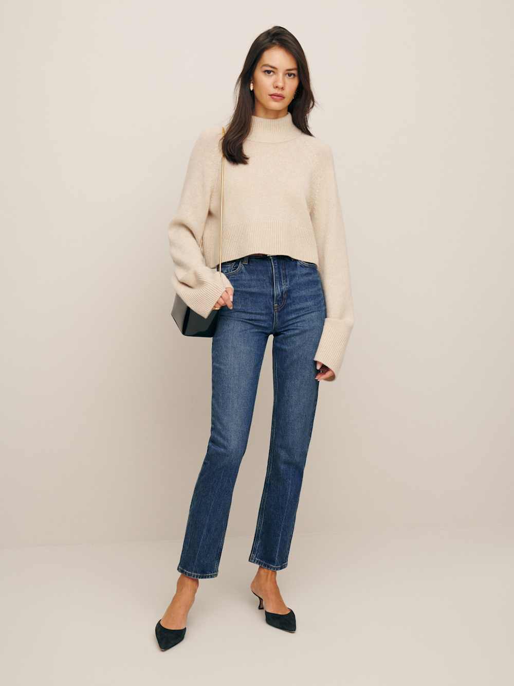 Reformation Liza Ultra High Rise Straight Jeans - Icarian