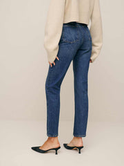 Reformation Liza Ultra High Rise Straight Jeans - Icarian