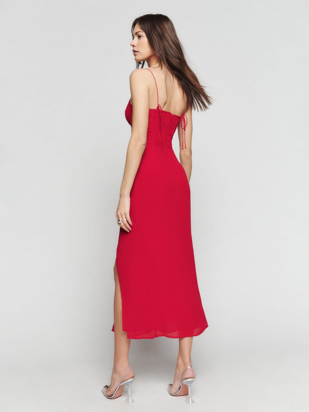 Reformation Kourtney Dress - Cherry