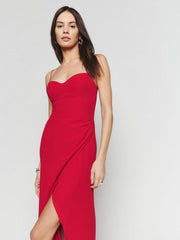 Reformation Kourtney Dress - Cherry