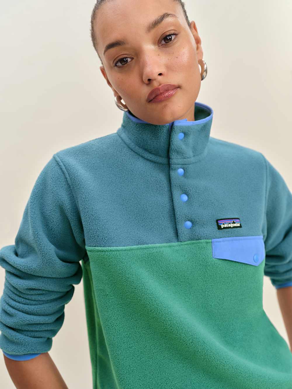 Reformation Patagonia W's Lightweight Synchilla Snap-t Pullover - Heartleaf Green