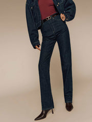 Reformation Cynthia High Rise Straight Long Jeans - Ondine