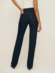 Reformation Cynthia High Rise Straight Long Jeans - Ondine