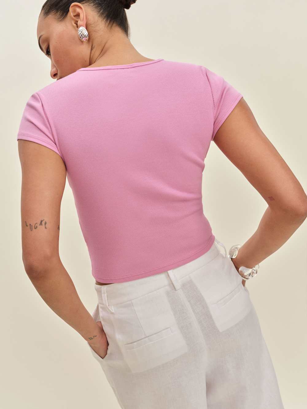 Reformation Muse Tee - Begonia