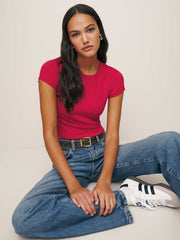 Reformation Muse Tee - Lipstick
