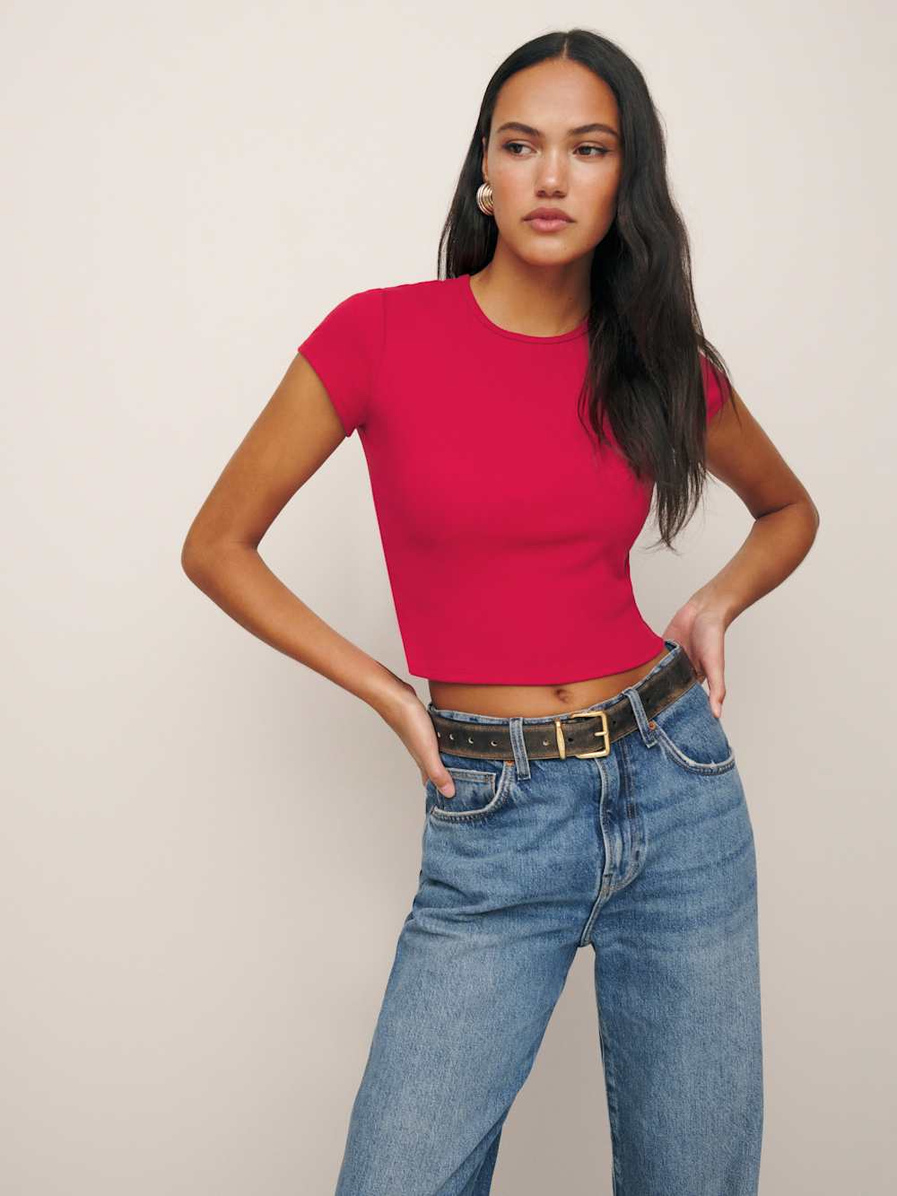 Reformation Muse Tee - Lipstick