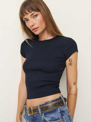 Reformation Muse Tee - Midnight