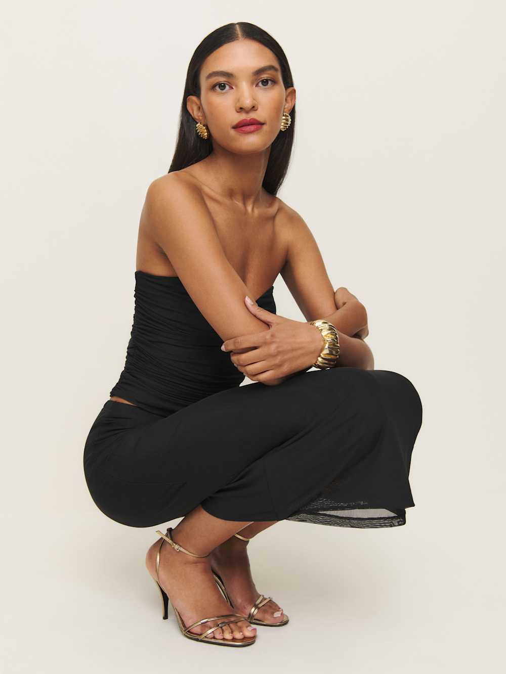 Reformation Iris Knit Skirt - Black