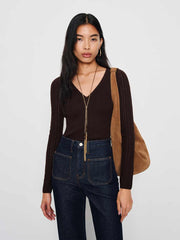Reformation Alyssa Stretch High Rise Wide Leg Jeans - Seneca