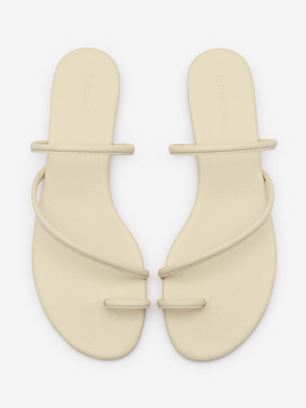 Reformation Ludo Toe Ring Strappy Flat Sandal - Almond Leather