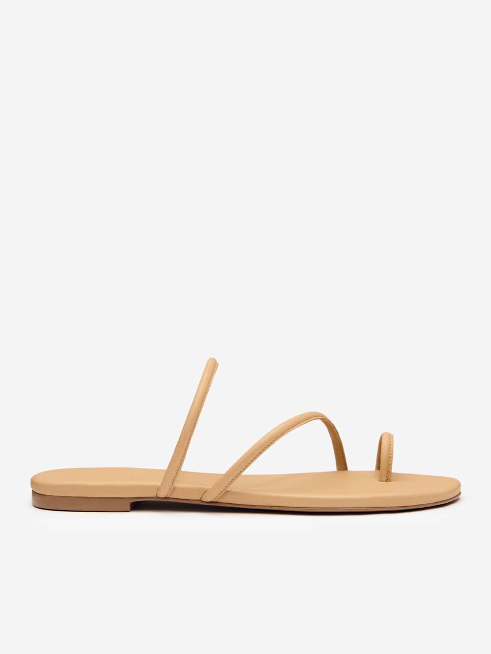 Reformation Ludo Toe Ring Strappy Flat Sandal - Buff