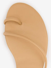 Reformation Ludo Toe Ring Strappy Flat Sandal - Buff