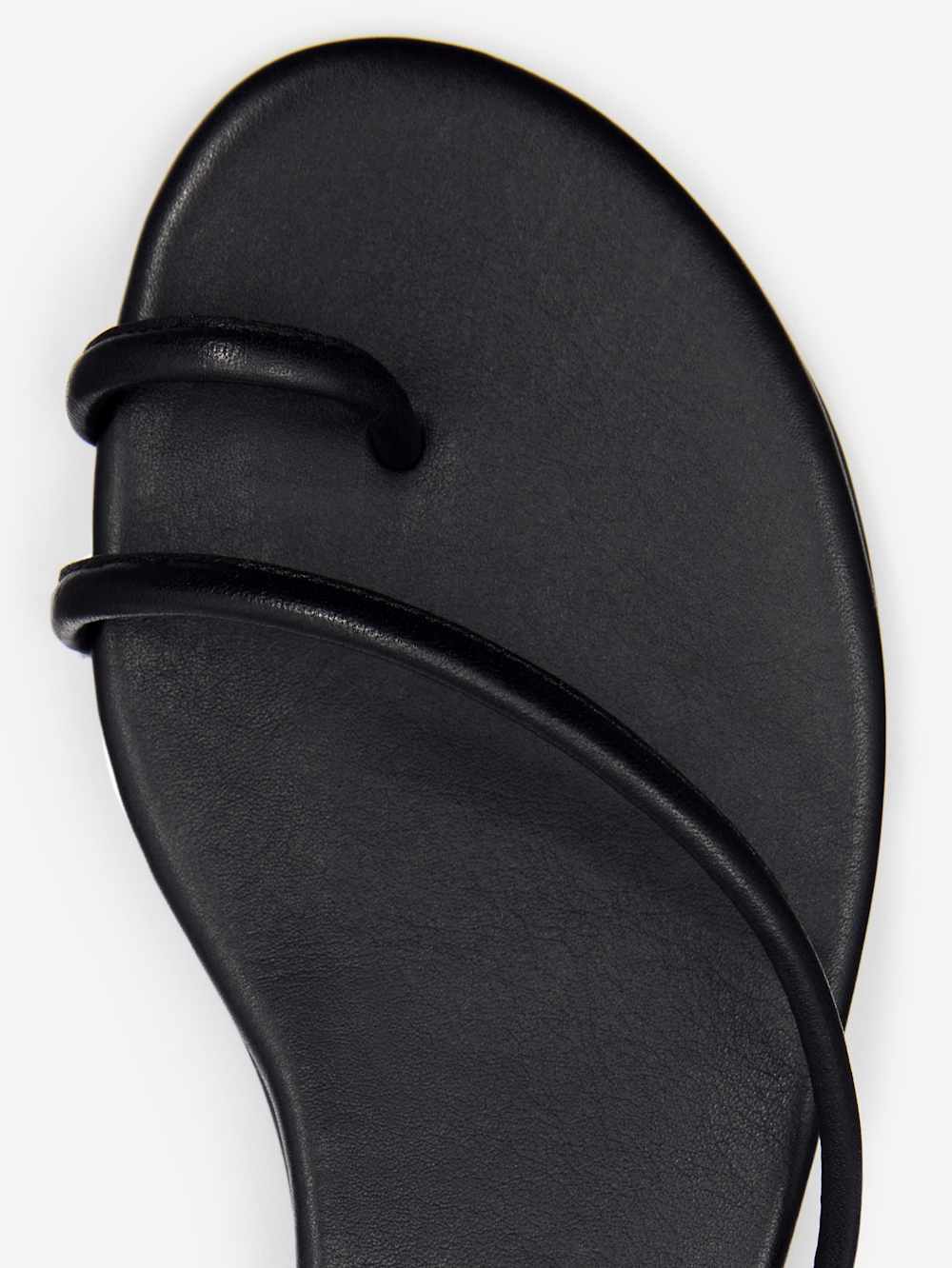 Reformation Ludo Toe Ring Strappy Flat Sandal - Black