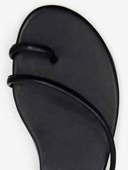 Reformation Ludo Toe Ring Strappy Flat Sandal - Black