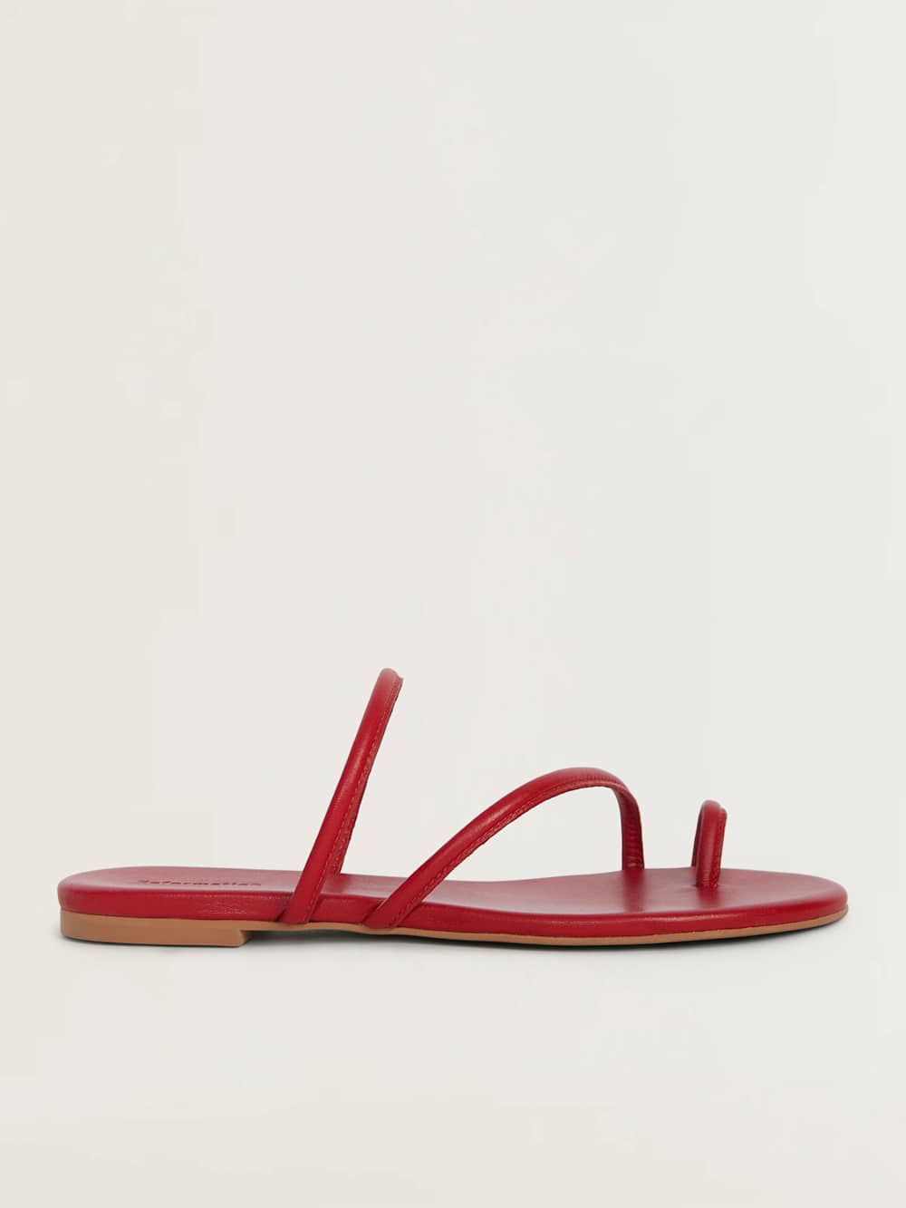 Reformation Ludo Toe Ring Strappy Flat Sandal - Scarlet