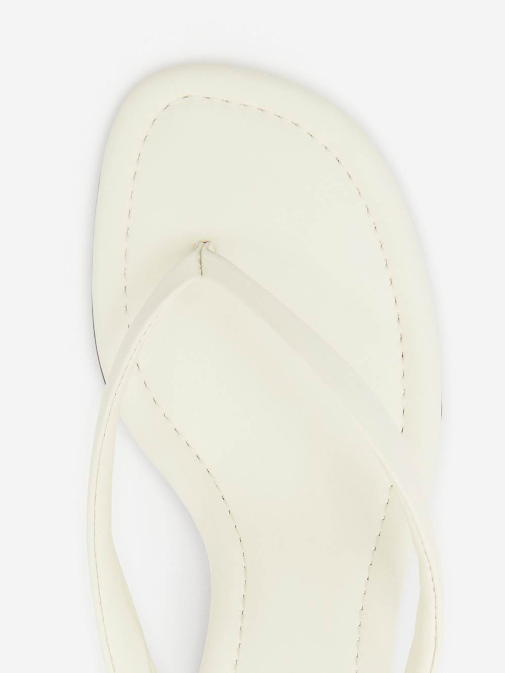 Reformation Amelia Thong Wedge Sandal - White Brown