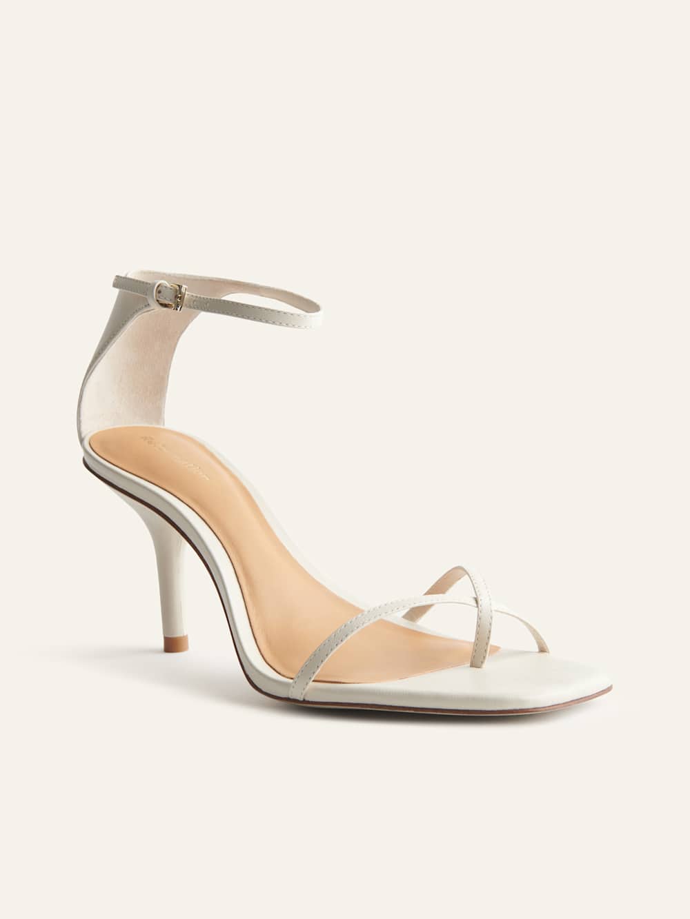 Reformation Gigi Strappy Mid Heel Sandal - Almond