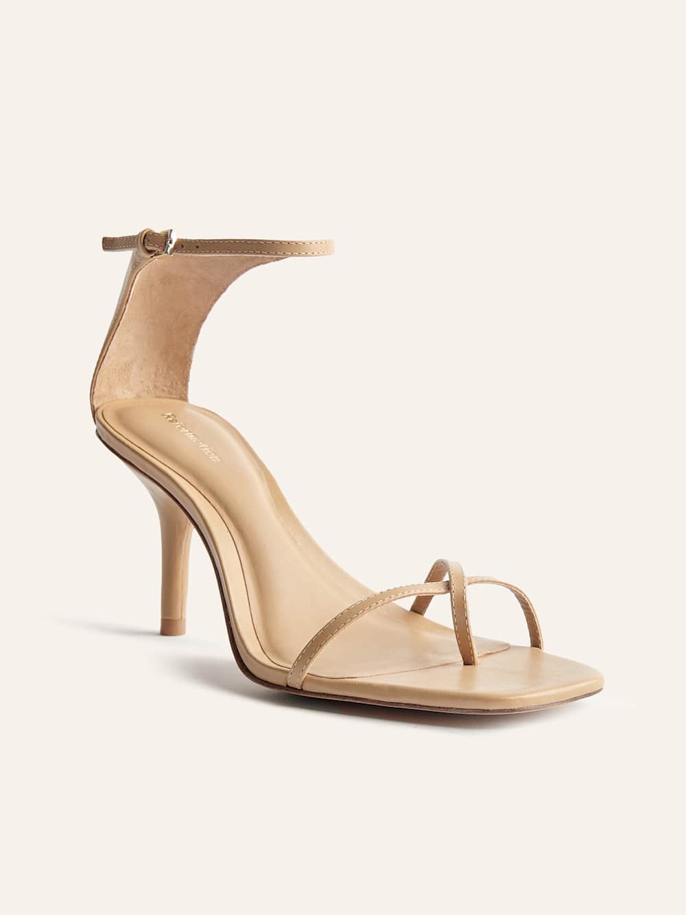 Reformation Gigi Strappy Mid Heel Sandal - Buff