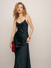 Reformation Parma Silk Dress - Black
