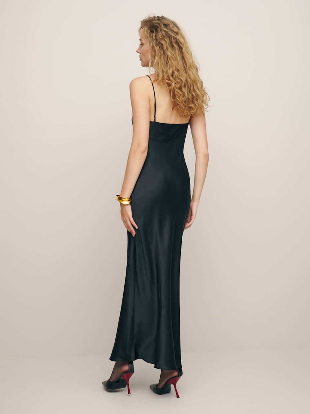 Reformation Parma Silk Dress - Black