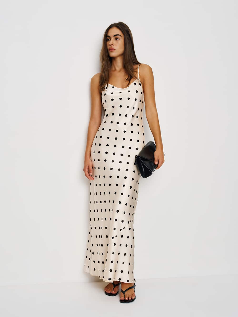 Reformation Parma Silk Dress - Sundae Dot