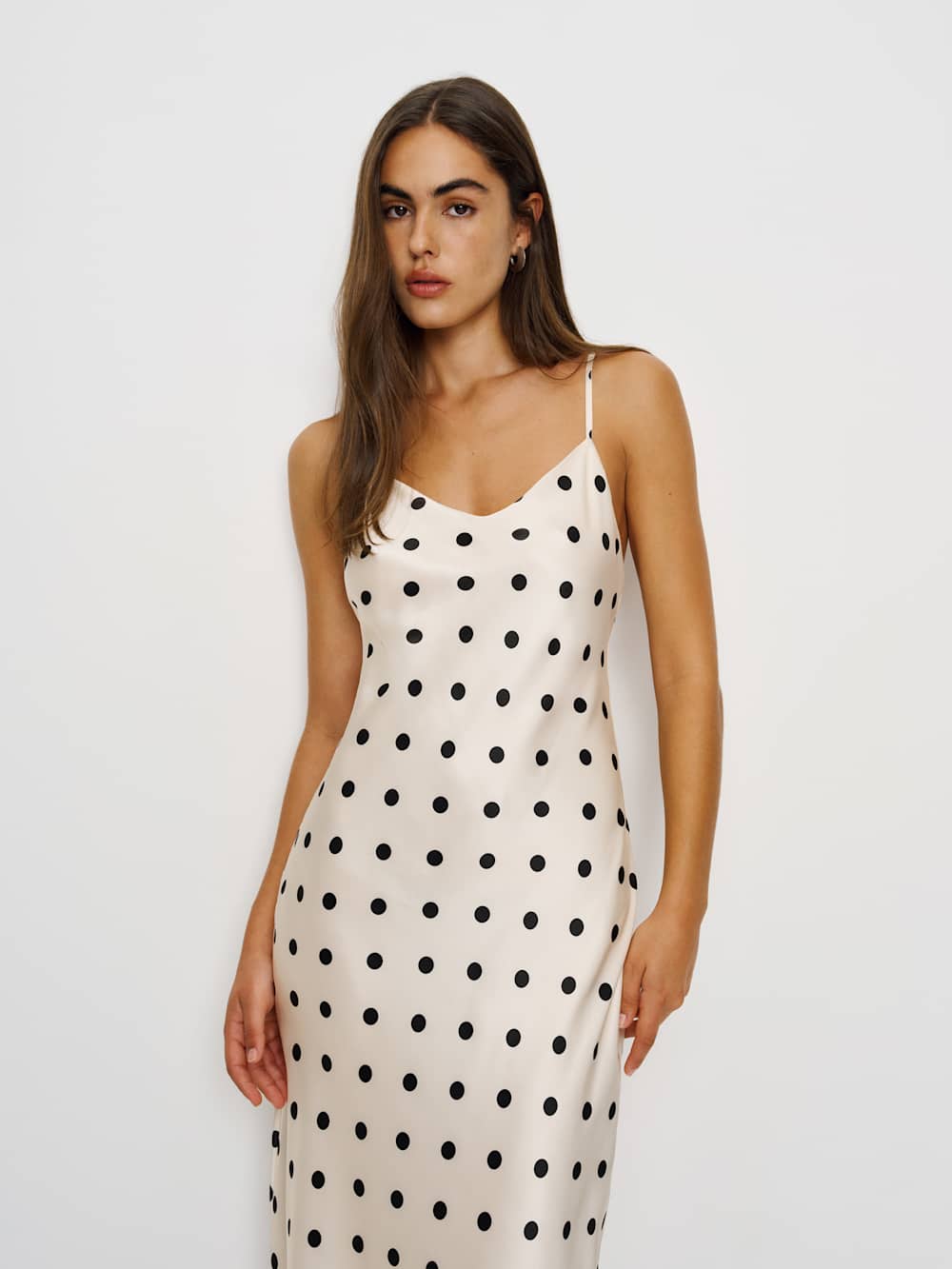 Reformation Parma Silk Dress - Sundae Dot