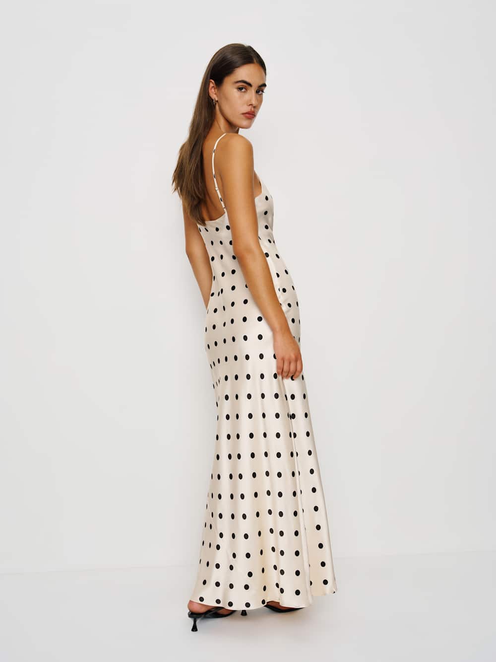 Reformation Parma Silk Dress - Sundae Dot