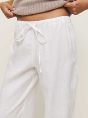 Reformation Olina Linen Pant - White