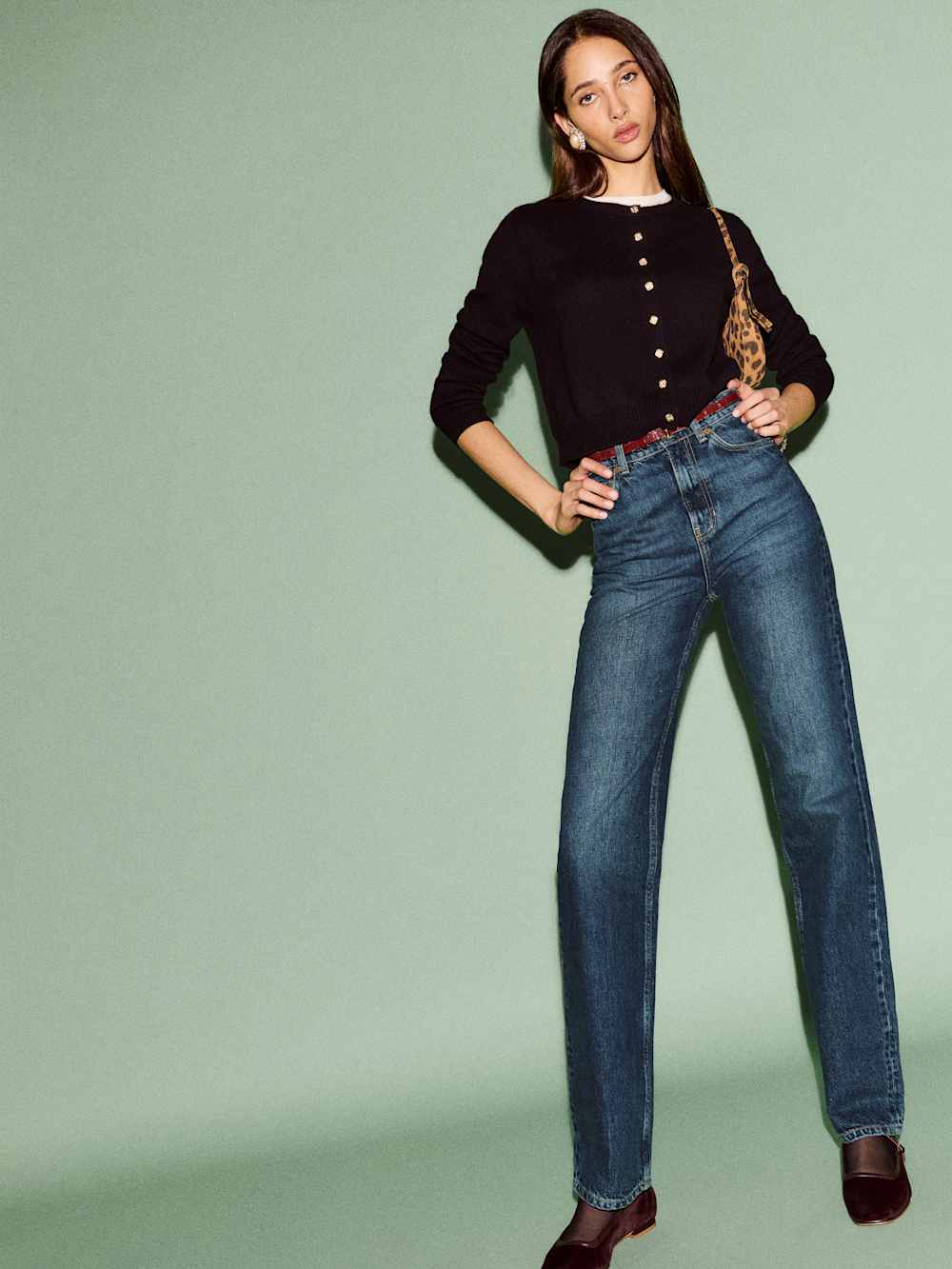Reformation Wilder High Rise Wide Leg Jeans - Donner