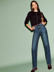 Reformation Wilder High Rise Wide Leg Jeans - Donner