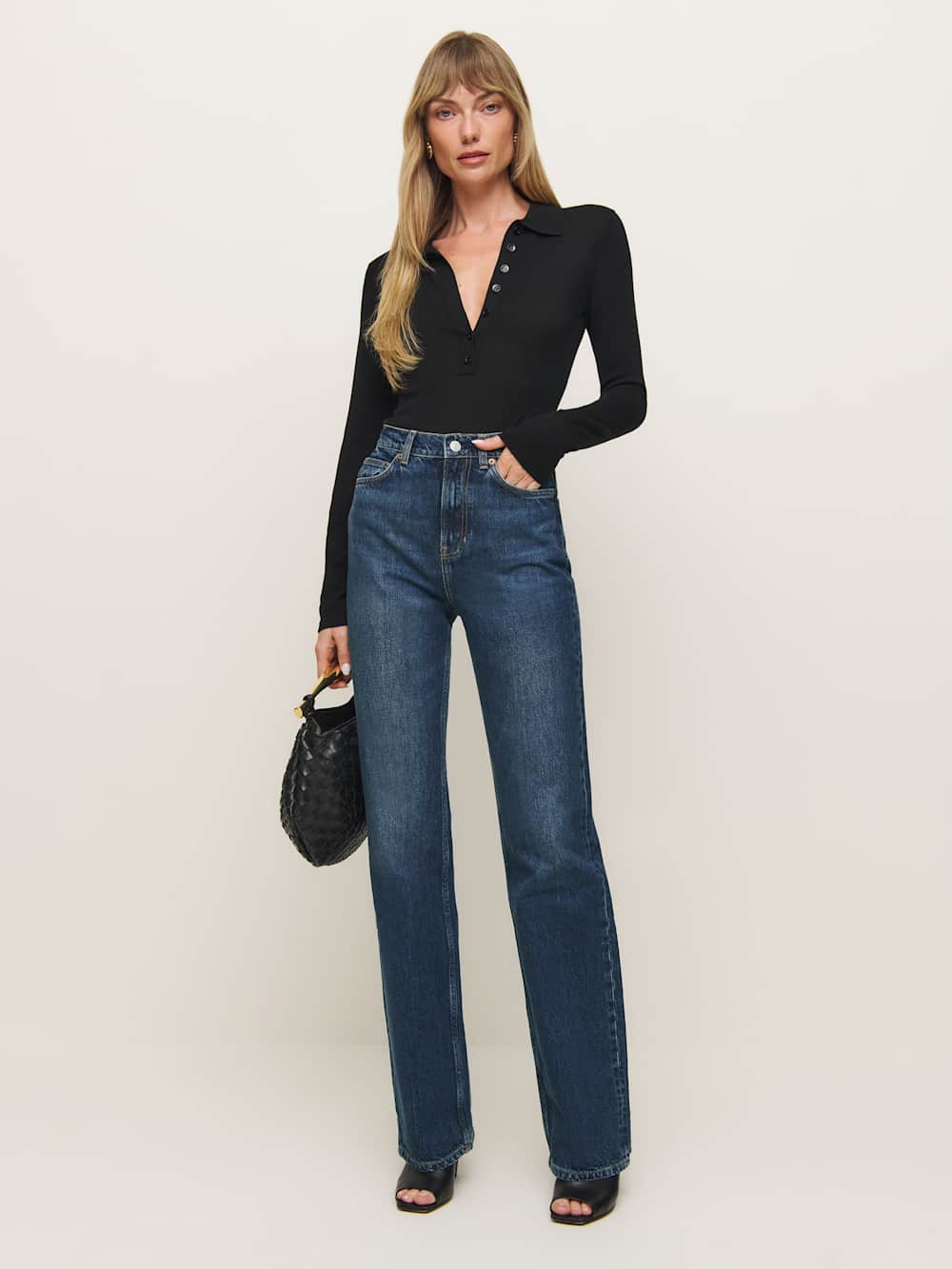 Reformation Wilder High Rise Wide Leg Jeans - Donner