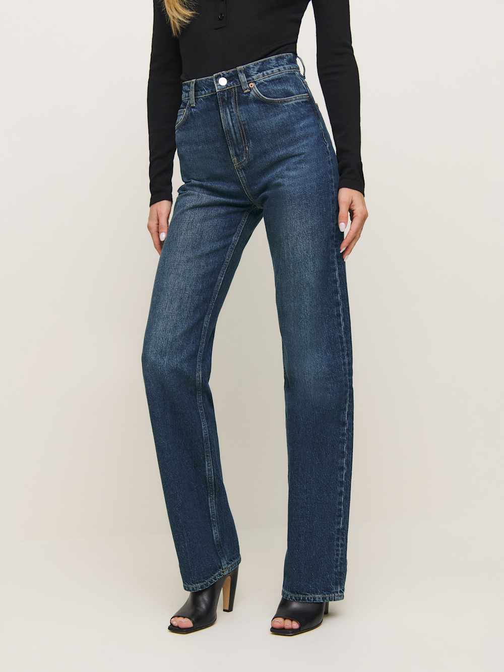 Reformation Wilder High Rise Wide Leg Jeans - Donner