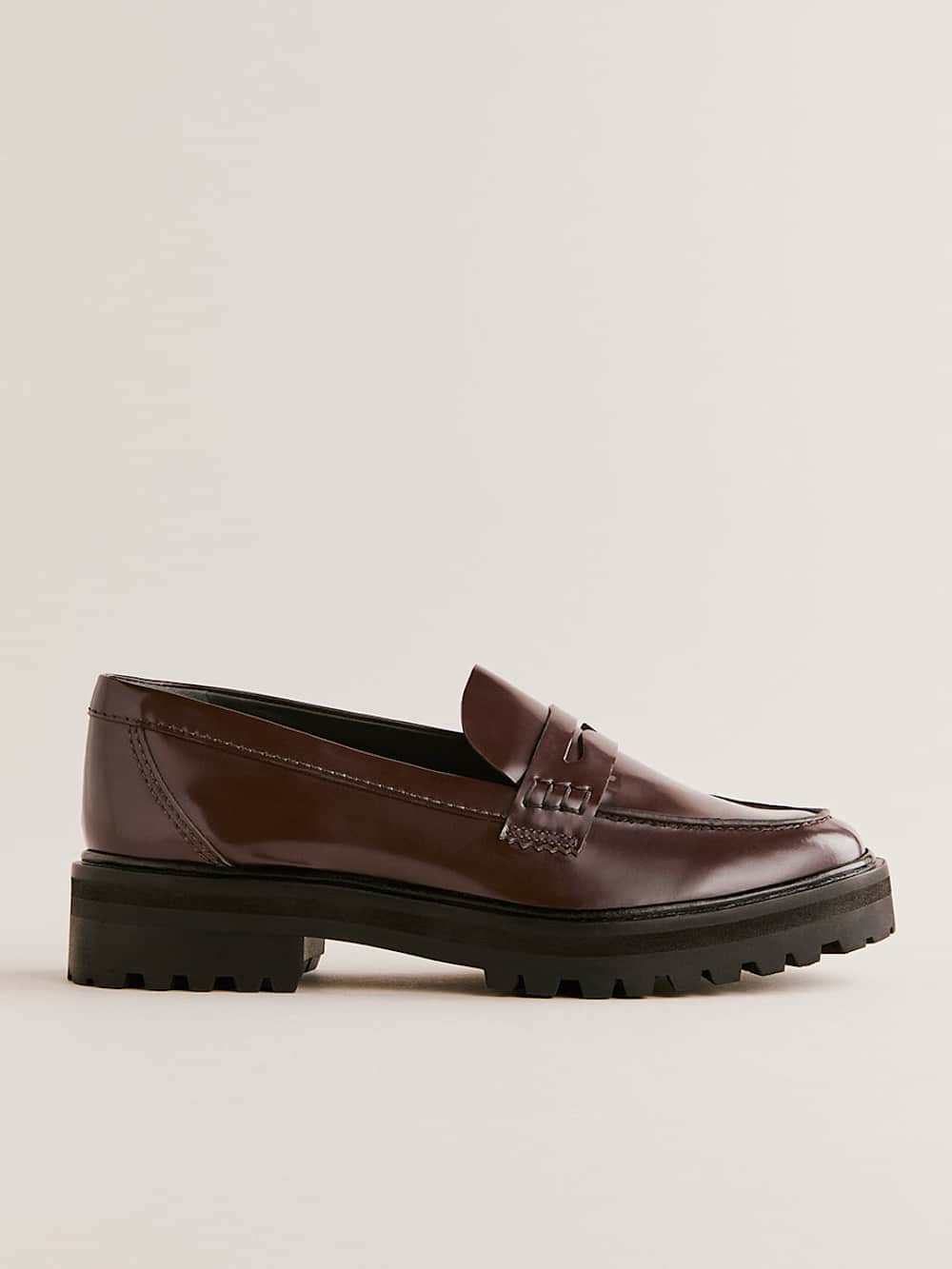 Reformation Agathea Chunky Loafer - Espresso Leather
