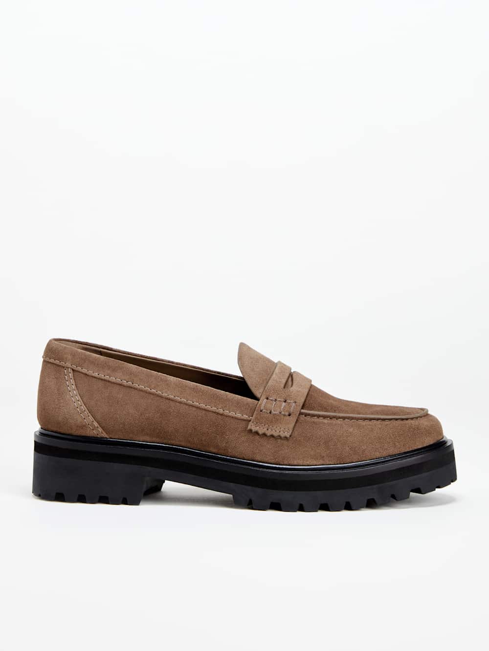 Reformation Agathea Chunky Loafer - Farro Suede