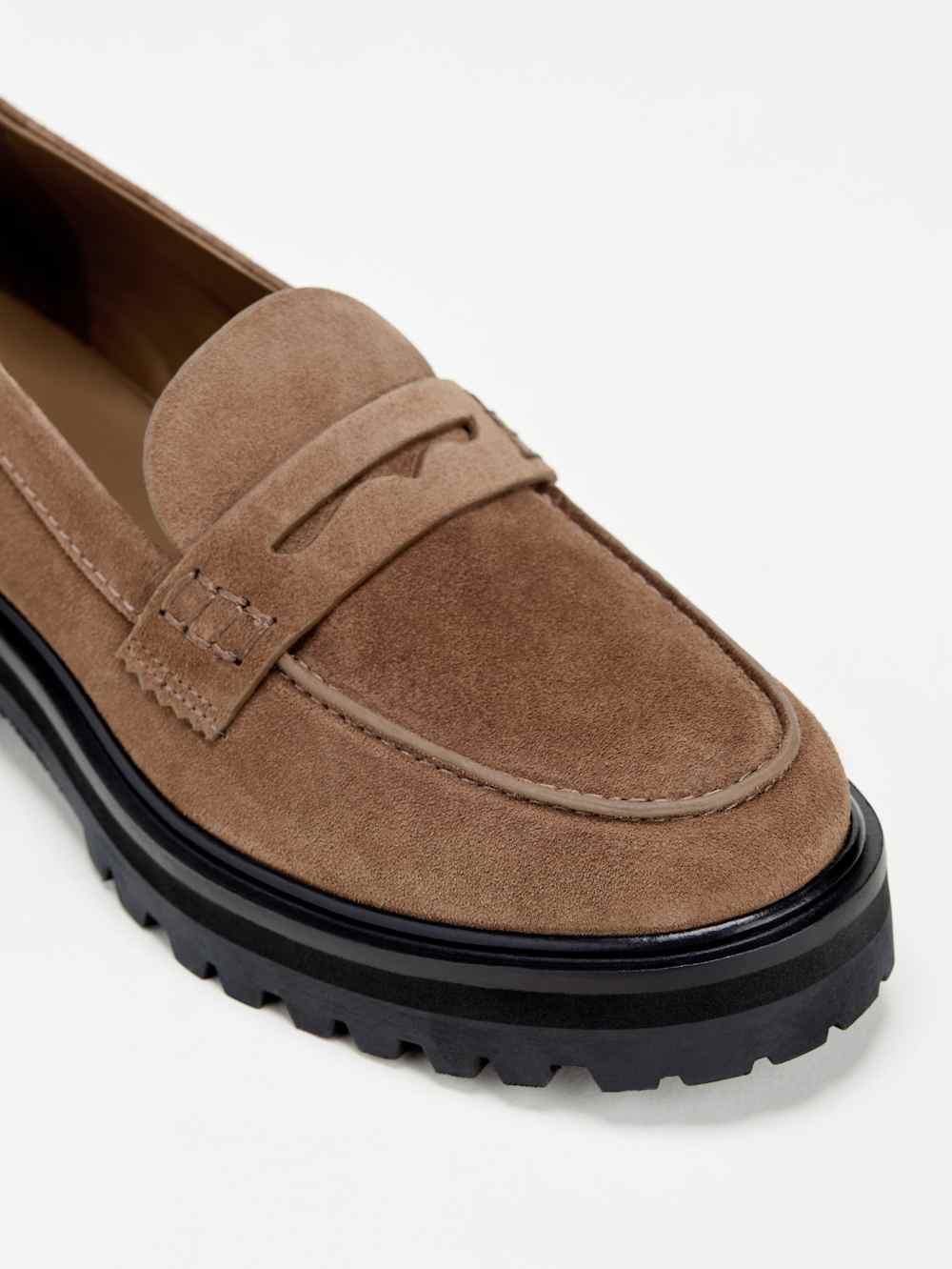 Reformation Agathea Chunky Loafer - Farro Suede