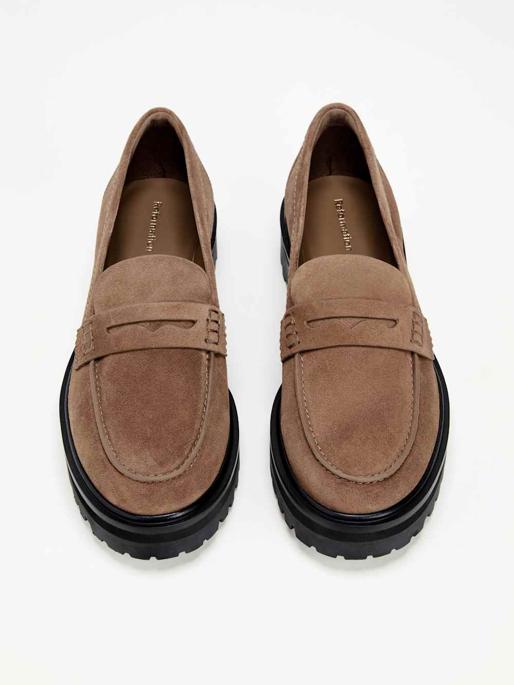 Reformation Agathea Chunky Loafer - Farro Suede