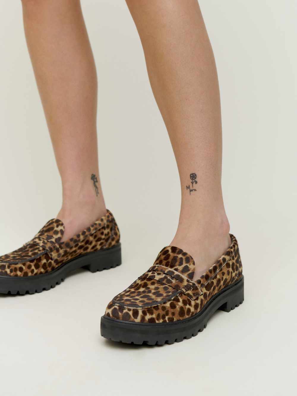 Reformation Agathea Chunky Loafer - Leopard