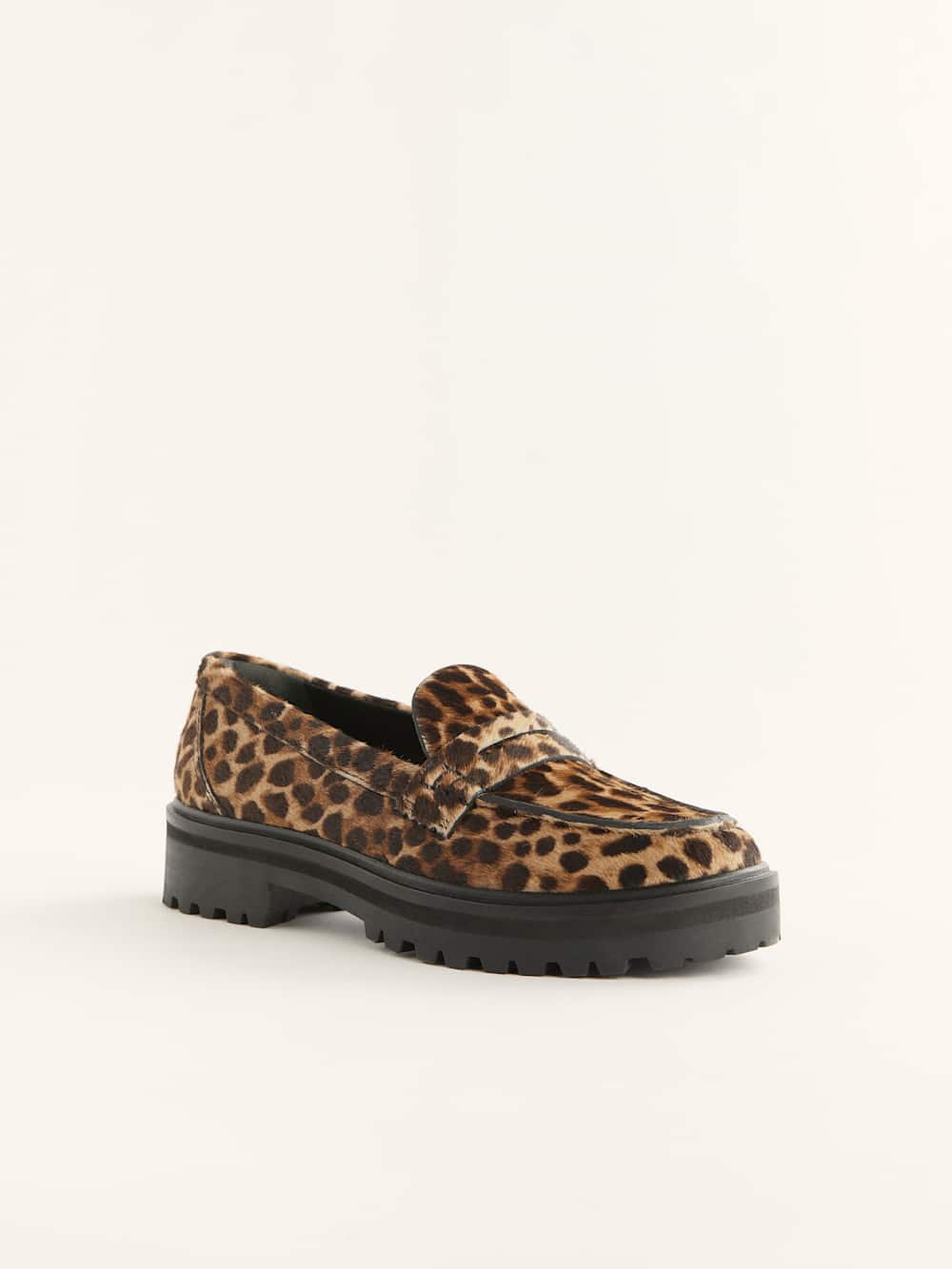 Reformation Agathea Chunky Loafer - Leopard