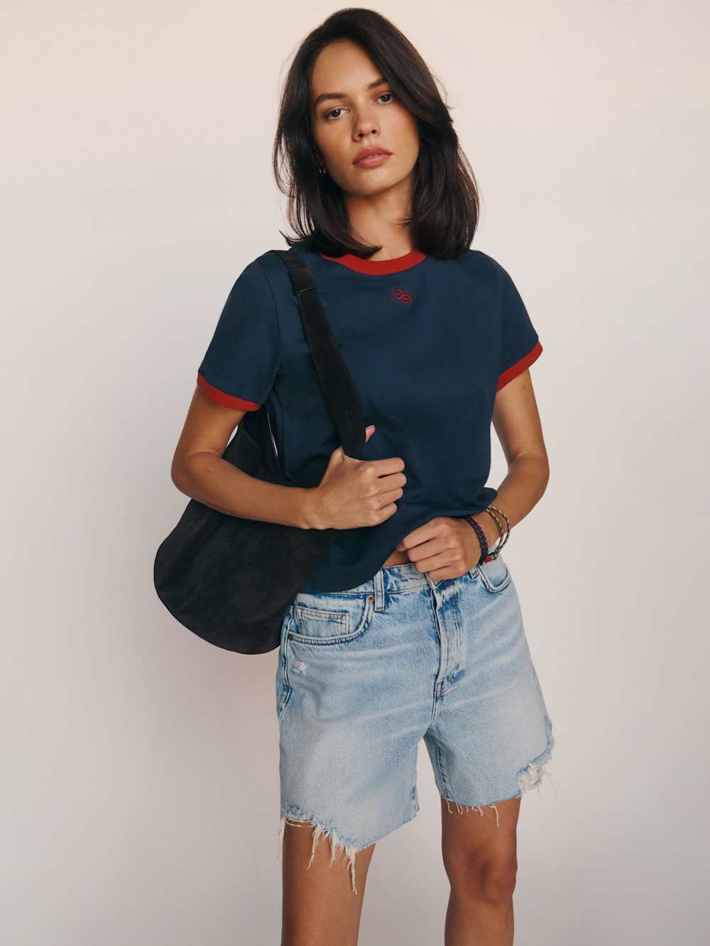 Reformation Classic Crew Tee - Midnight Logo
