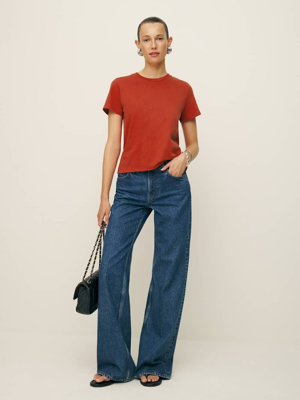 Reformation Classic Crew Tee - Sundried Tomato