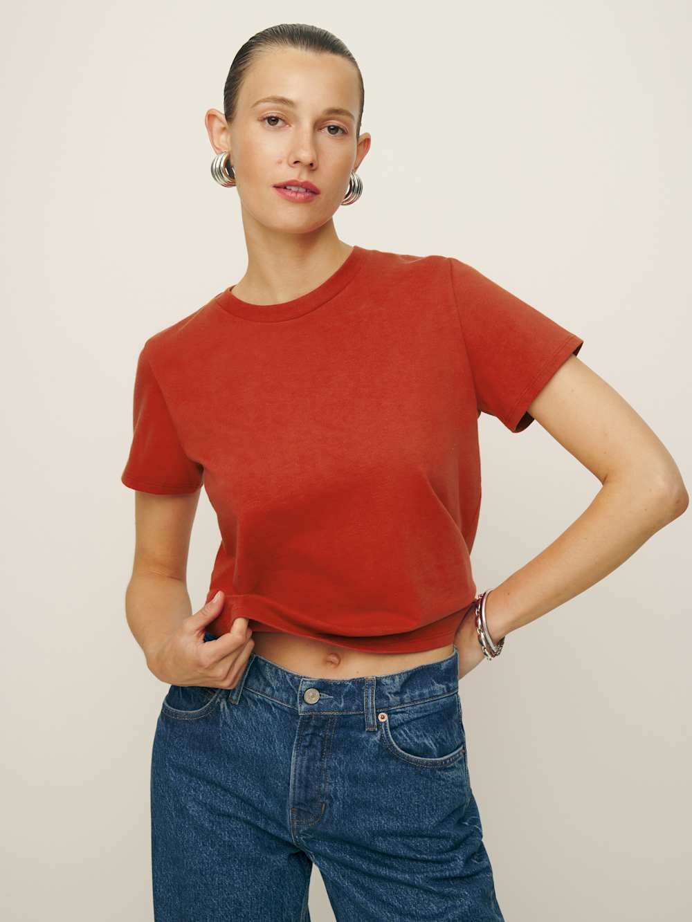 Reformation Classic Crew Tee - Sundried Tomato