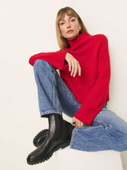 Reformation Katerina Lug Sole Chelsea Boot - Black Tumbled