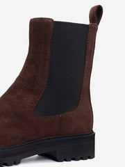 Reformation Katerina Lug Sole Chelsea Boot - Espresso Suede