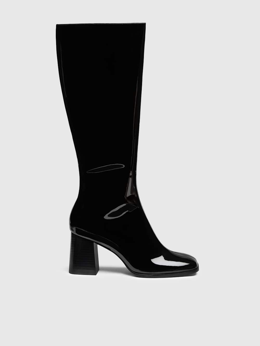 Reformation Nylah Knee Boot - Black Patent